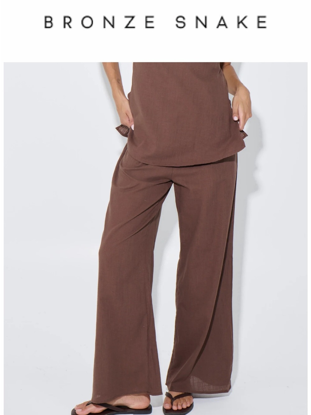 EUC Bronze Snake Wide-Leg Pants